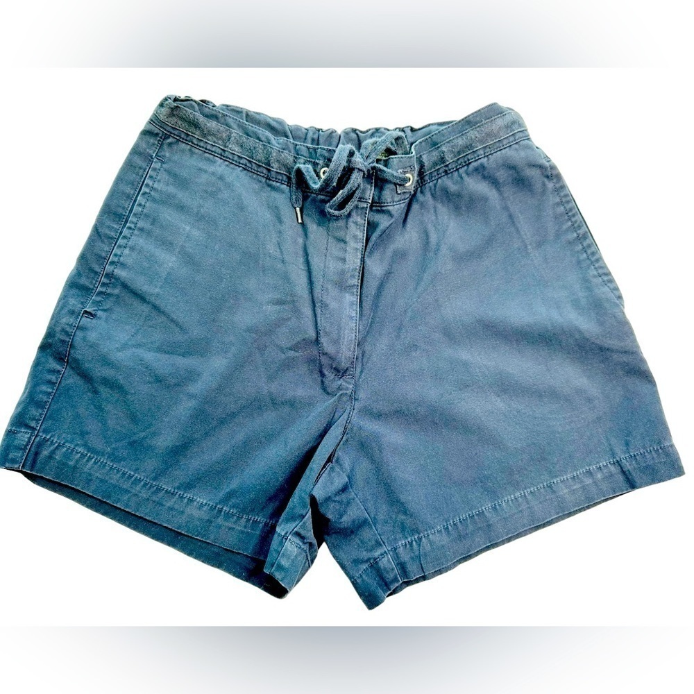 NY Khakis cotton navy blue shorts with tie waist‎